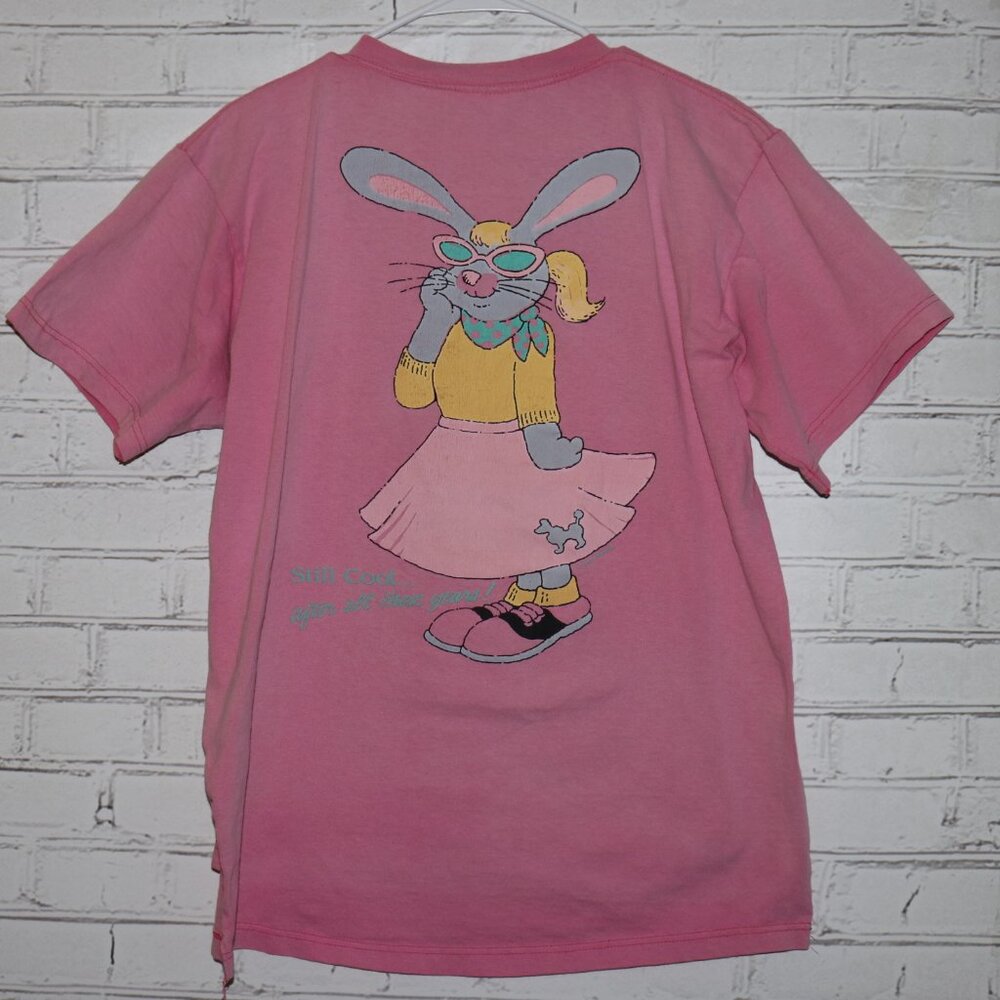 💗✨ 1987 Airwaves “Still Cool After All These Years” Pink Rabbit Tee · One Size